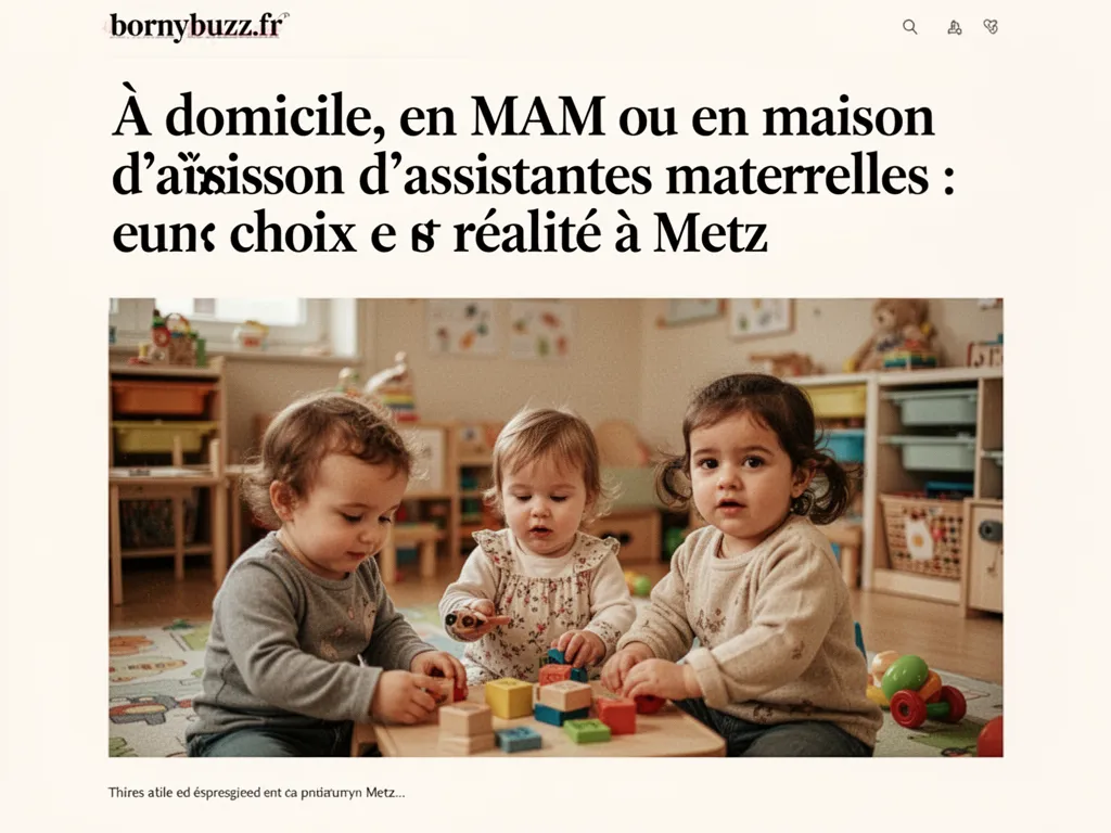 À domicile, en MAM ou en maison d’assistantes maternelles : choix et réalité à Metz