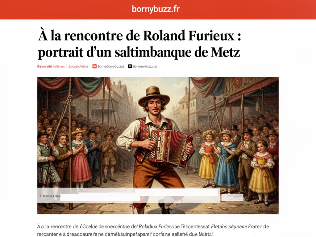 À la rencontre de Roland Furieux : portrait d’un saltimbanque de Metz