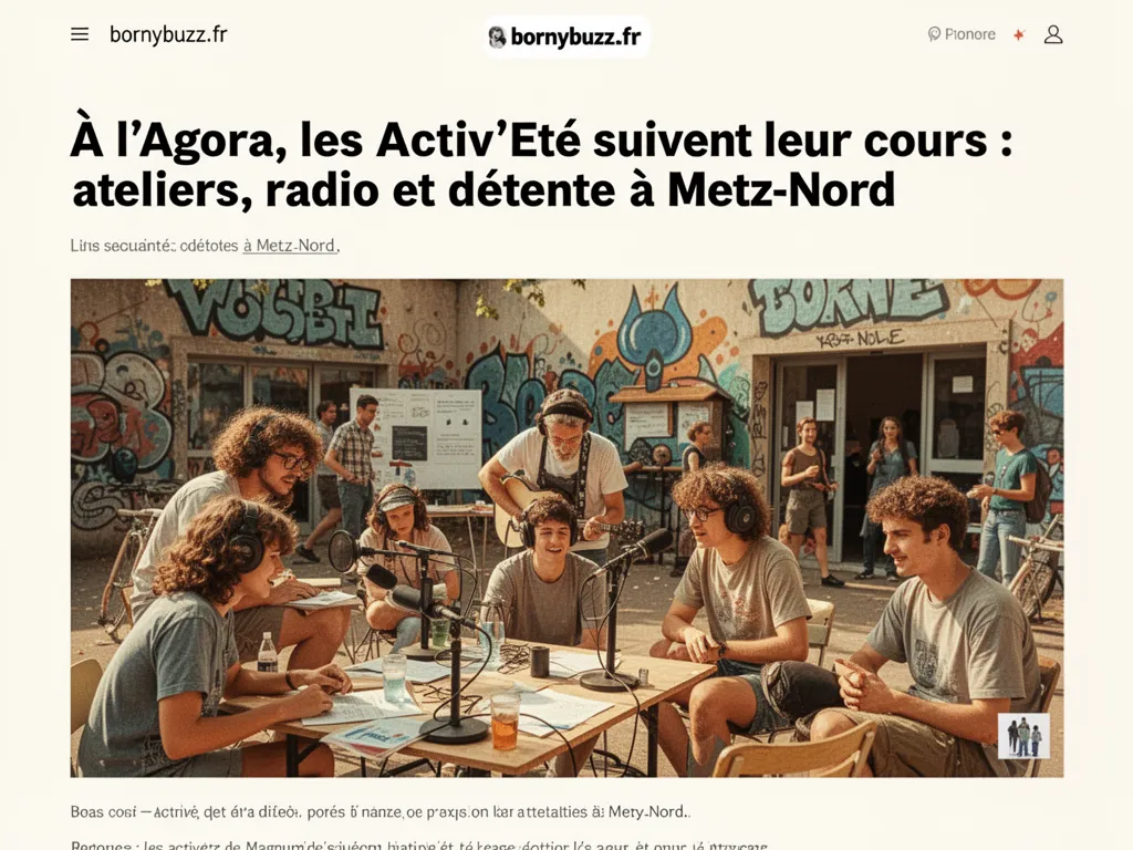 À l'Agora, les Activ'Eté suivent leur cours : ateliers, radio et détente à Metz-Nord
