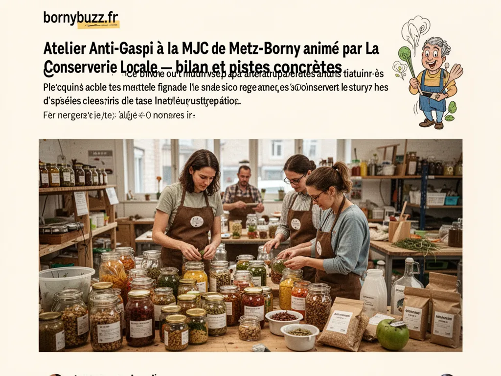 Atelier Anti-Gaspi à la MJC de Metz-Borny animé par La Conserverie Locale — bilan et pistes concrètes