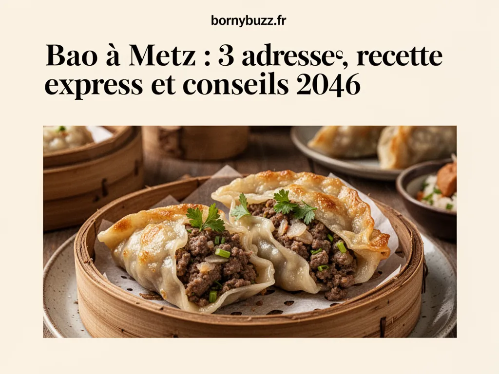 Bao à Metz : 3 adresses, recette express et conseils 2026