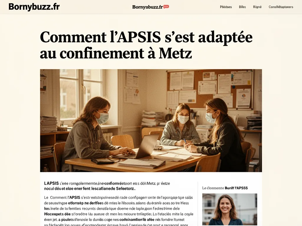 Comment l'APSIS s’est adaptée au confinement à Metz