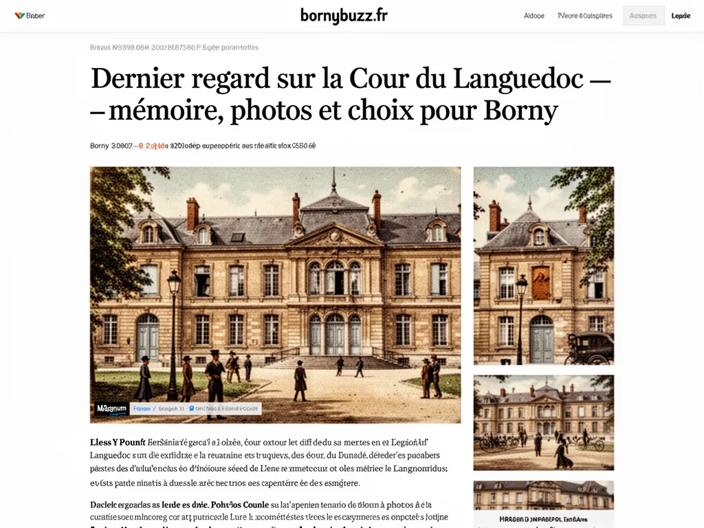 Dernier regard sur la Cour du Languedoc — mémoire, photos et choix pour Borny