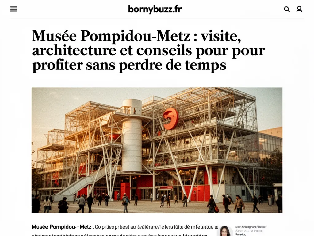 Musée Pompidou‑Metz : visite, architecture et conseils pour profiter sans perdre de temps