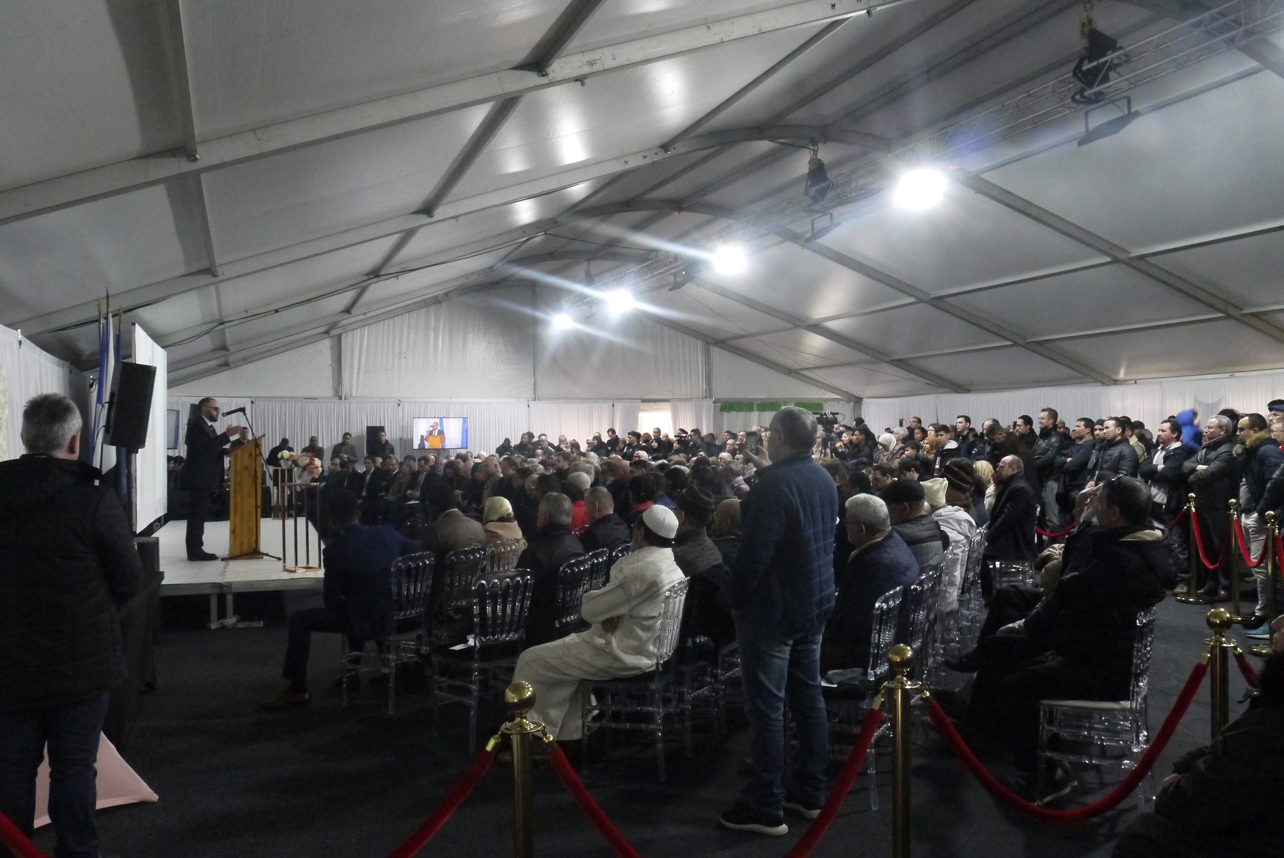 Pose de la première pierre de la Grande Mosquée de Metz