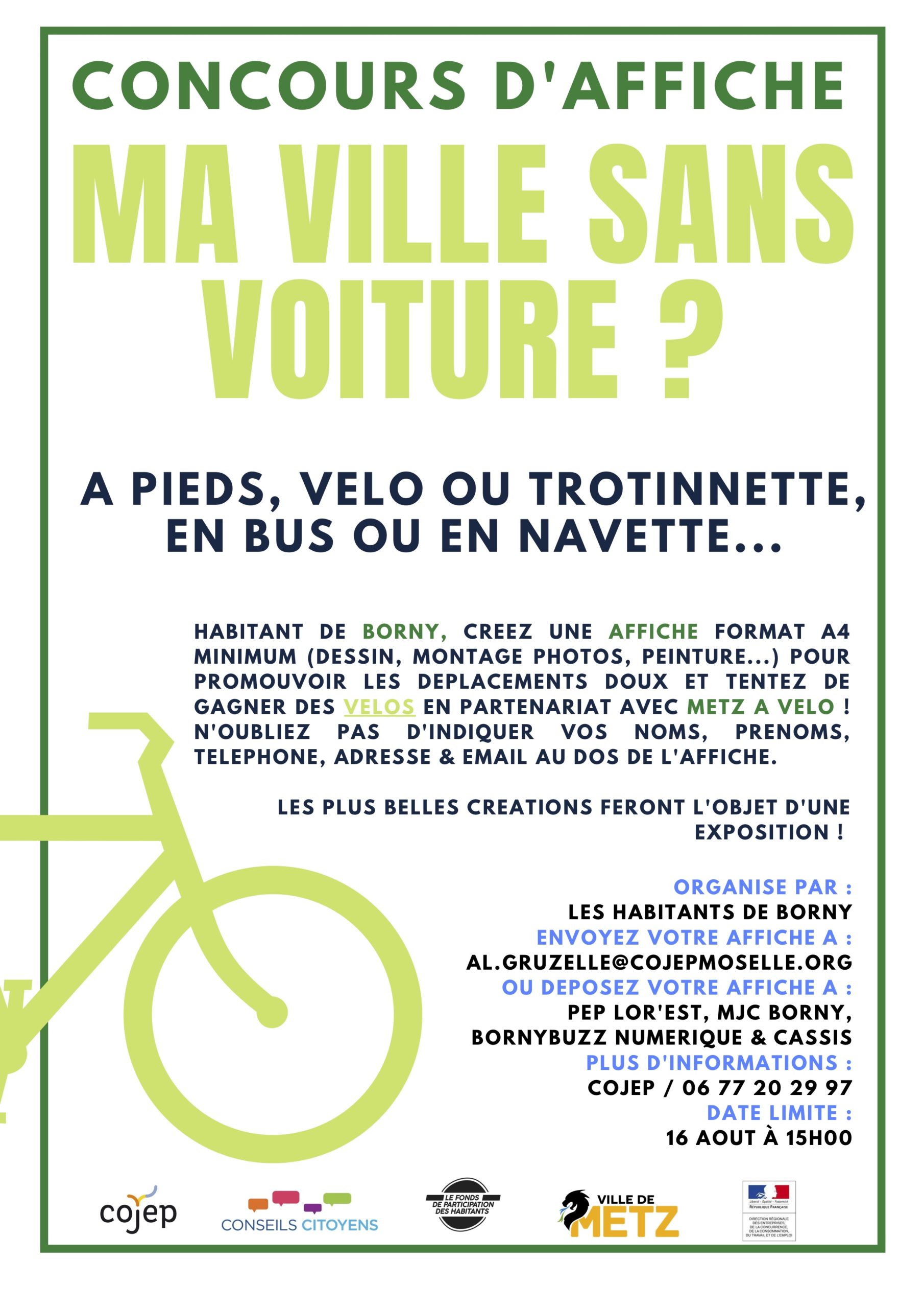 Un concours d’affiche à Borny pour promouvoir la mobilité douce