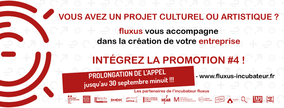 Incubateur fluxus : appel à candidatures prolongé jusqu’au 30 septembre 2021